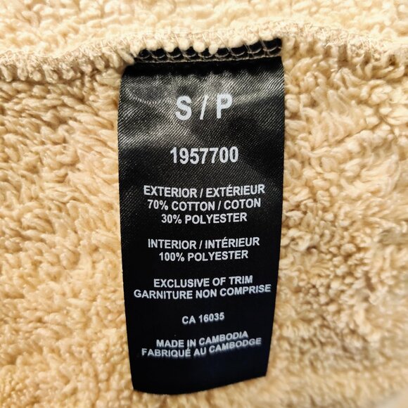 Sierra Design Sherpa-lined Interior Beige Tan Hoodie Small - Picture 6 of 6